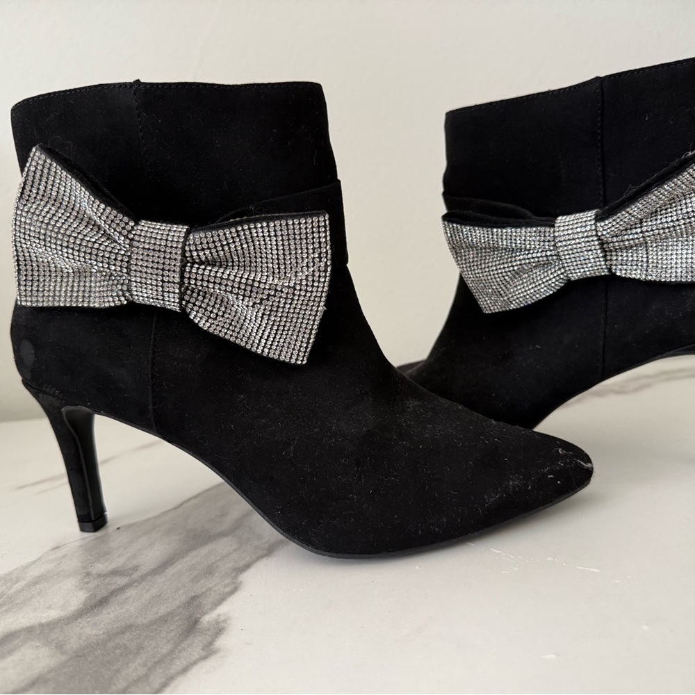 Rhinestone Bow Stiletto Bootie (WW) TORRID SIZE 9 NWT